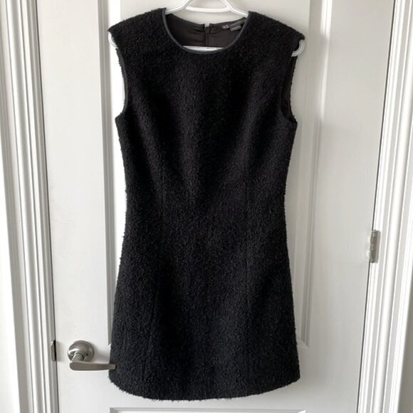 Armani Exchange Black Boiled Wool Blend Dress- Holiday 2013 - Picture 3 of 8